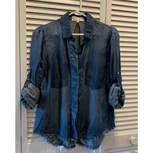 Side Stitch denim Blouse